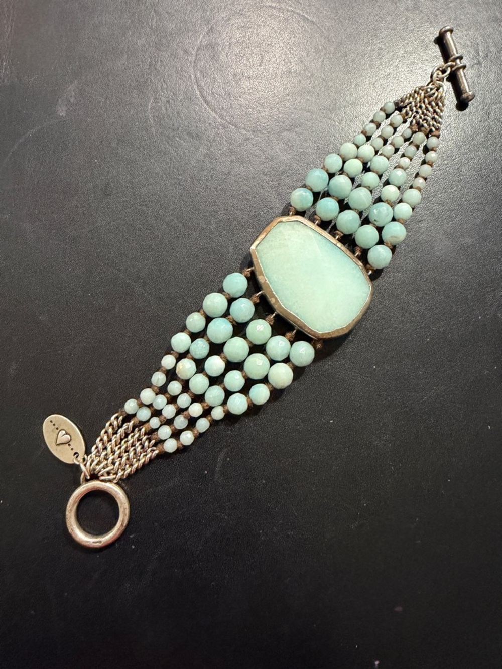 Chan Luu Silver and Light Blue Beaded Bracelet - Picture 8 of 11